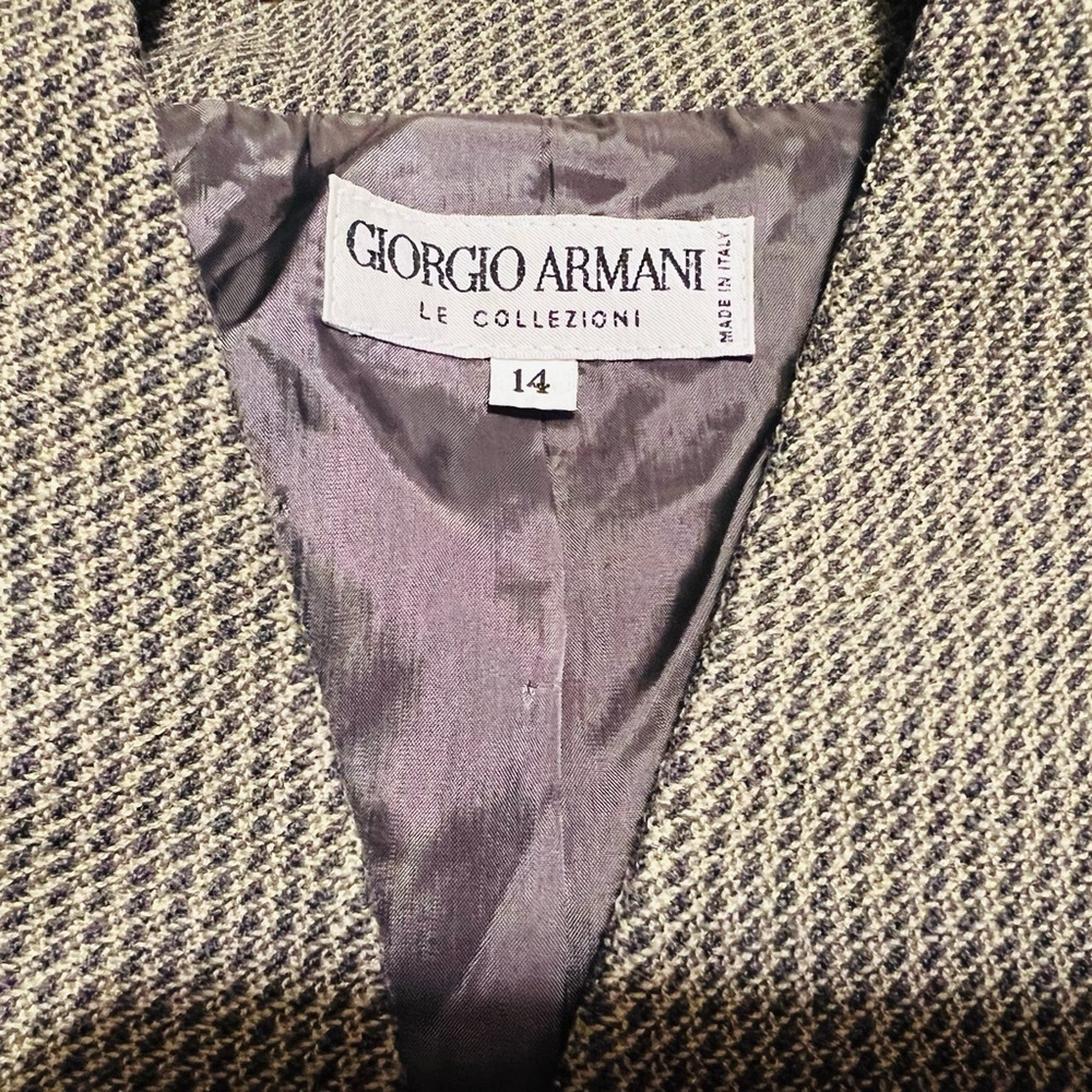 Giorgio Armani Textured Blazer in Black and Gray